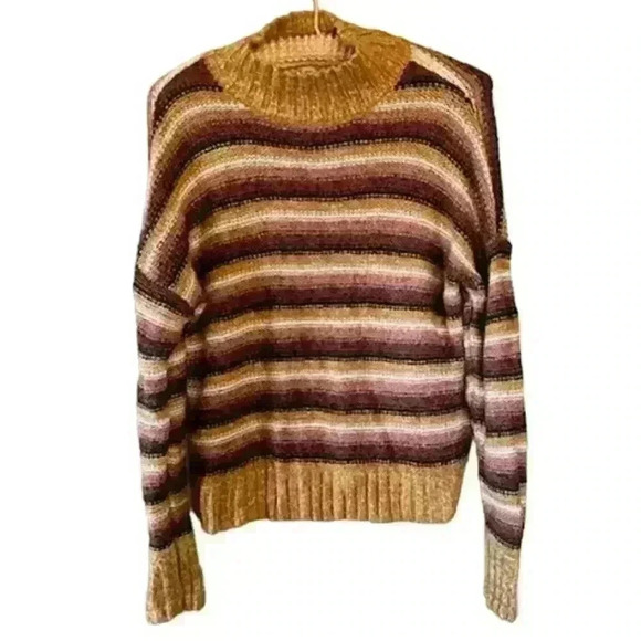 Pink Republic Multicolored Striped Sweater, Size Medium - Picture 2 of 5
